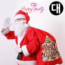 끄니스토어 크리스마스 산타선물자루 대 산타모자LED 산타의상코스튬