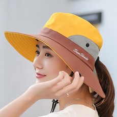 여성 등산모자 챙 넓은 모자 정글모 부니햇, 12 투톤 옐로우