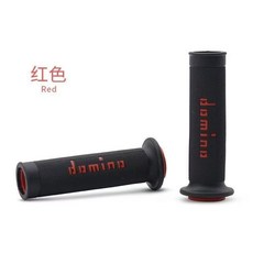 H嚴選好物 多米諾domino A010摩托車通用改裝防滑耐磨舒適手把膠, 黑色+紅字A010款, 1個
