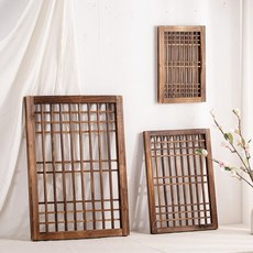 [데코봉봉] 고전 창문 옛날 전통 나무 격자 창살