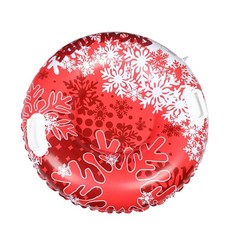 1개 두꺼운 PVC 겨울 스노우 튜브 손잡이 포함 내구성 있는 눈썰매 보드 성인 어린이 야, A4