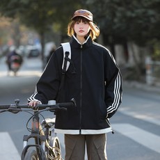 AMERICAN CULTURE 雙面兩穿衝鋒衣外套 防風防潑水薄外套 情侶大碼風衣