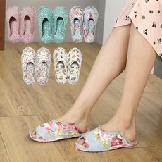 퀼트 면 거실화 5켤레 덧신 실내화 층간소음방지 세탁가능 워셔블 미끄럼방지, 1개, 퀼트면실내화5켤레