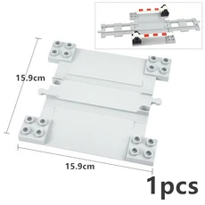 큰 크기 철도 기차 트랙 벽돌 직선 곡선 오르막 대형 트랙 다리 차량 도시 장난감 빌딩 벽돌 호환 Duploes, 25 Track B