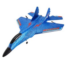 米格530手拋式戰鬥遙控泡沫飛機，智能平衡耐摔耐撞，兒童戶外玩具, 飛機【藍色】44cm遙控泡沫款(含電池), 1個