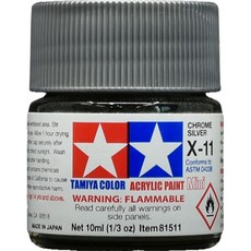 타미야 81511 도료 아크릴 컬러 미니 X-11 크롬 실버 X-11 CHROME SILVER