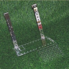 烏龜曬臺爬臺龜缸浮島水族箱曬背臺爬坡剃刀蛋龜深高水位平臺 副廠商品, 不鏽鋼掛鉤亞克力曬臺小號可掛15毫米厚度, 1個
