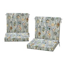 DYTXIII 야외 미드백 의자 쿠션 2개 세트 50.8 x 43.2cm2-20 17인치 방수 및 변색 방지 파티오 시트 쿠션 고탄력 폼 다이닝용 미끄럼 타이 발코니 가, DYTXIII 야외 미드백 의자 쿠션 2개 세트, 50, 크레용 껍질