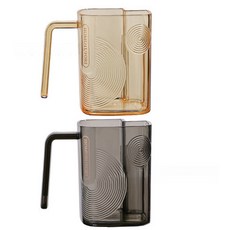 自帶牙刷倉漱口杯 - 家用輕奢透明牙刷杯, 黃色+灰色, 1個