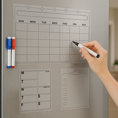 라모네트 어디든 탈부착 냉장고 메모보드 (월간+주간+메모 3종 + 보드마카 3개), 투명