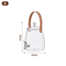 冷水壺帶龍頭水具套裝大容量家用涼水壺餐廳露營水果茶可樂飲料桶, 1個, 冷水壺(3.2L):如圖, 1L