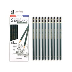 꼬맹이샵 모닝글로리 동아 아이비스 학생용 연필 B HB 2B - 2개입(1세트), 스탠다드-4B