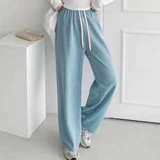 여성용 기본 롱 와이드 데일리 트레이닝 바지 봄여름 트레이닝바지 간절기