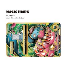 EX MEGA VENUSAUR CHARIZARD BLAS SE 필름 ITE 스티커 MEWTWO PVC 은행 카드 스킨 RAYQUAZA 무광택 신용 데지트, Large Chip, 1854