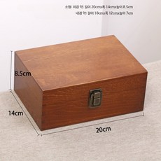 영정사진 보관함 장례 정리 원목 상자 유품 사진 정리함 골동품 보관함, 1개, 소형 A타입 손잡이X
