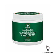CONQUEST 法國 Clubman Classic Barber Shave Cream 經典刮鬍膏 保濕霜, 453mL, 1個