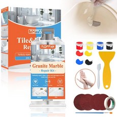 대리석 타일 수리 키트 도자기 통 유리 샤워용 방수 누수 방지 화강암 세라믹 싱크대 석영 수지 화장실 바닥 타일4가지 색상, 대리석 타일 수리 키트 도자기 통 유리 샤워용 방수 누