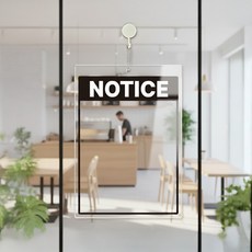 NOTICE7 걸이형 아크릴 메모보드 알림 게시판 210x300mm 투명판, 상세페이지 참조