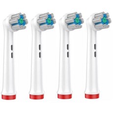 Oral-B 브라운 전동 칫솔용 교체용 브러시 헤드 다이아몬드 클린 EB55-X - 4개 팩, Oral-B 브라운 전동 칫솔용 교체용 브러시 헤드,