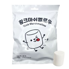 마시멜로우 화이트 빅 바베큐 멜로 베이킹 캠핑 (소) 윙크, 15개, 150g