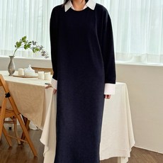 라렌 블랙 여성 빅사이즈 원피스 셔츠 롱 임부복 임산부 정장 77사이즈 88사이즈 셔츠형 하객 중년