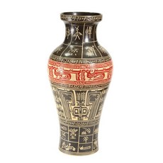 《博古珍藏》宋代吉州窯黑釉鳳紋花瓶，早期收藏老件文物瓷器，居家裝飾藝術品