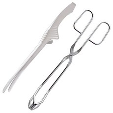 Cocomate不鏽鋼剪刀型三角夾 鑷子夾 2件組