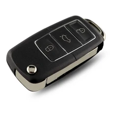 YIQIXIN 색상 3 버튼 플립 접이식 원격 키 쉘 폭스 바겐 제타 골프 Passat 비틀 폴로 보라 자동차, 01 Black