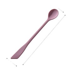 食品級硅膠長柄雙頭攪拌勺, 粉色24cm雙頭短款防燙硅膠勺,無規格, 1個