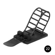 可調式電線固定座 背膠自鎖式束線座 集線扣 佈線夾 配線扣 卡扣固定器 線材固定 固線夾 卡鎖 黏式配線夾 佈線夾, 1個, 大尺寸-黑色