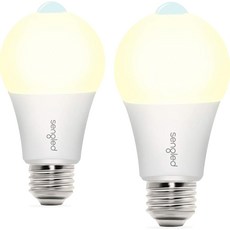 셍글드 센서 LED 전구 A9 3000K 부드러운 흰색 황혼에서 새벽 활성화 조명 실내 및 실외용 W75W 등가 200루멘 현관 차고 복도 2팩, 2 Pack, 3000k Warm White