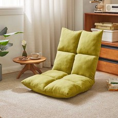 에코 소라노 5단 각도조절 패브릭 좌식의자 바닥 의자, 그린HG-2014, 1개