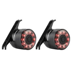 락브로스 Q1 컬러풀 후미등, 2개, 블랙