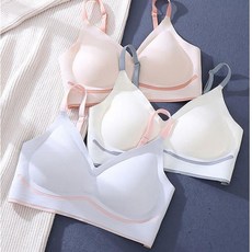 薄款收副乳甜美撞色軟支撐裸感親膚貼身無痕不跑杯減壓文胸罩