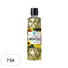 청정원 해바라기유, 500ml, 7개