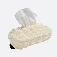 車用面紙盒套 簡約風 抽取方便 節省空間 汽車用品, 米色泡芙, 1個