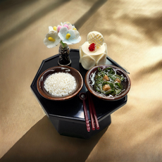 금명 납골당 추모장식 고급스러운 미니 생일상 미니어쳐 상차림 봉안당 꾸미기 명절 제사 제사상 성묘 추석 설날 birthday 효도, 블랙