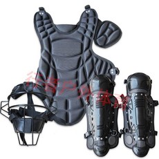 야구심판장비 베이스볼 가드 포수 안면 보호대 암가드 풋가드 팔꿈치 성인, 야구얼굴보호대+유아가슴보호대+검은무릎보호대, 1개