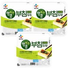 CJ 행복한콩 단단한 부침두부, 3개, 300g