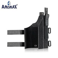 AMOMAX 輕量化魔鬼氈通用槍套龍捲風槍套 腿掛／Molle系統 黑色槍套, 1個