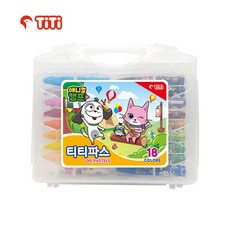 티티 애니멀캠프 크레파스 티티파스, 4개, 18색