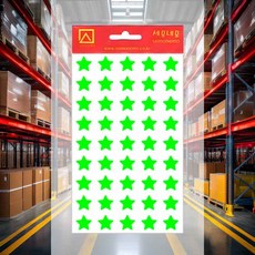 별스티커 7매 녹색 다꾸스티커 자료정리 칼라 회사비품 인덱스 연구실