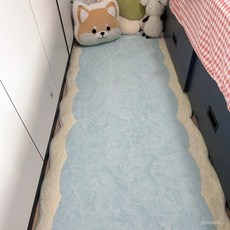 可愛仿羊絨耐磨防滑地毯｜臥室客廳奶油風防滑地墊｜柔軟舒適易清潔