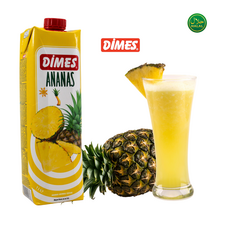 DIMES Pineapple Juice Nectar Turkiye Halal 디메스 터키산 파인애플 주스 할랄 과일 음료, 6개, 1L