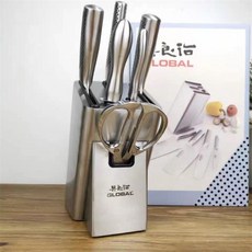 日本具良治套刀global不銹鋼菜刀六件套砍骨刀家用廚房水果切片刀, 1個, 刀具套裝+彩盒