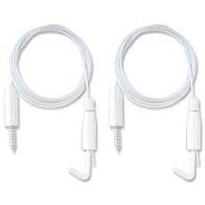 좁은틈새용(슬림) 액자 와이어 천장걸이1M, 화이트, 2개