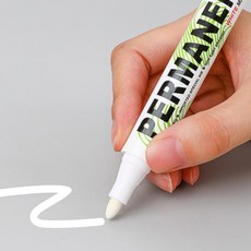 흰색 마카펜 패브릭 마카 윈도우 페인트 마커 유리에쓰는펜, 화이트마커펜-3mm, 1개, 1개