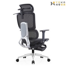 佑客YOKA H86 Pro 人體工學電腦椅 鋁合金可調腰背分離 3D扶手腳踏躺椅 SGS BIFMA認證 整椅直送免組裝, 新款多功能升級-黑色*現貨*