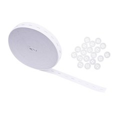 만다라 공예 바지 허리띠 재봉 및 DIY 공예를 위한 3/8인치 흰색 탄성 밴드 스풀 - 71야드 플랫 패브릭 스트랩 니트 가발용, White, 0.75 Inch 2 CM 15 Yards, 1개