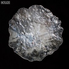 DFMEI 家用ins玻璃茶盤茶水杯托盤圓形放水杯茶杯盤水果盤冰露餐具套裝, 1個, 透明小號:如圖